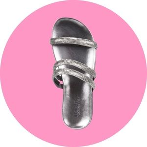 Kenneth Cole Silver Reaction Slim Shotz Flats